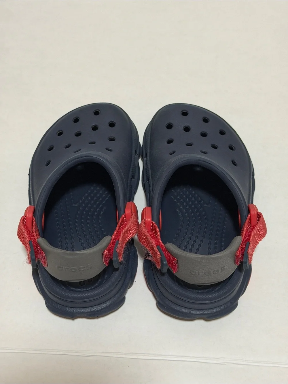 CROCS Kids Navy All Terrain Clogs Sandals  - Size 7